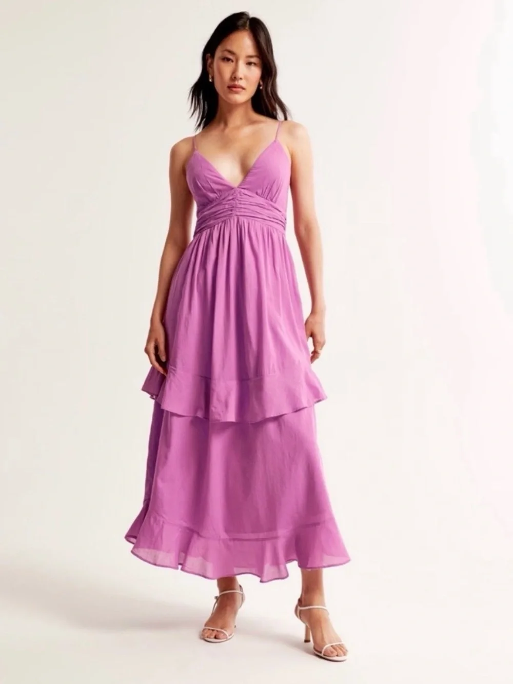 Abercrombie & Fitch Tiered Ruffle Maxi Dress